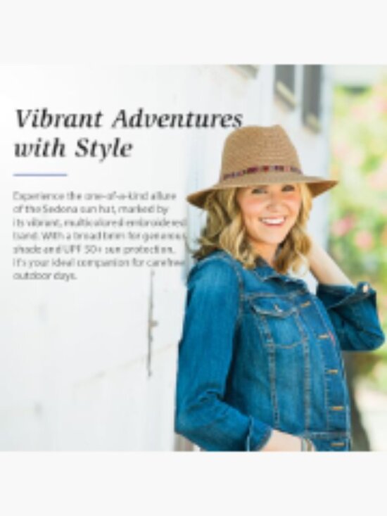 UPF 50+ Wide Brim Packable Fedora Hat main image 6